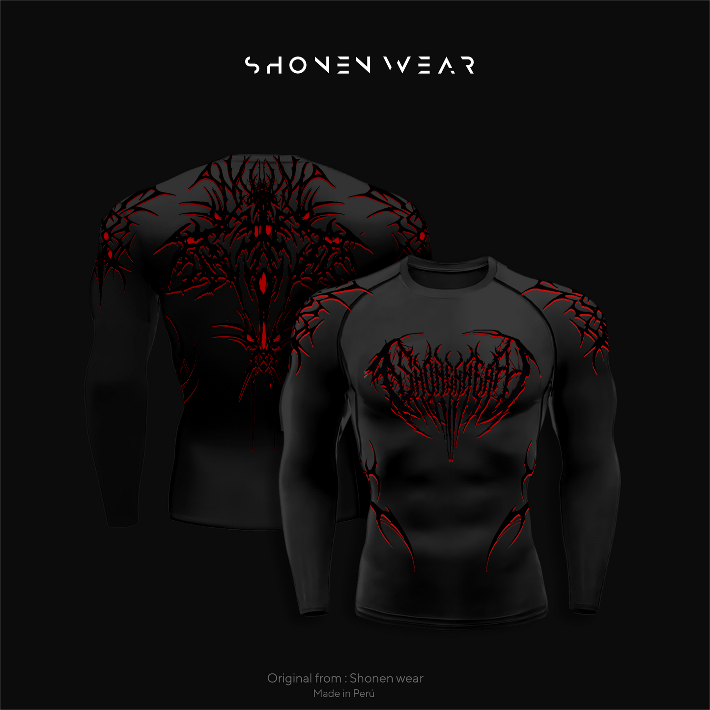 Compression shirt - Aggressive Desing / Crimson Revenge long