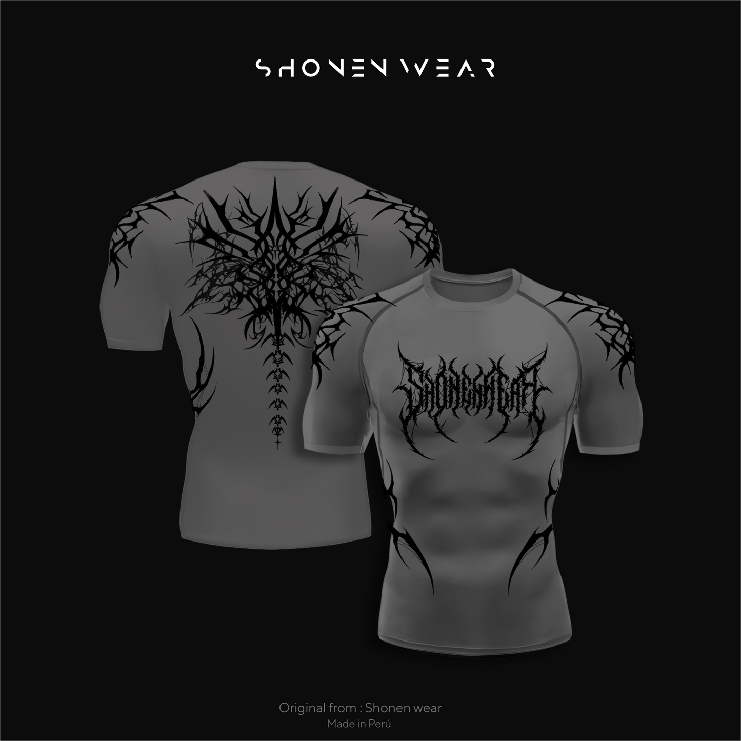 Compression shirt - Aggressive Desing / Grey Moonlight