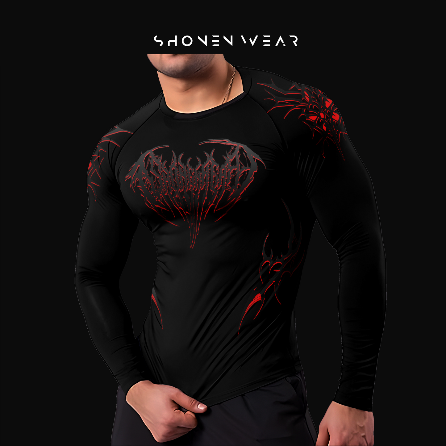 Compression shirt - Aggressive Desing / Crimson Revenge long