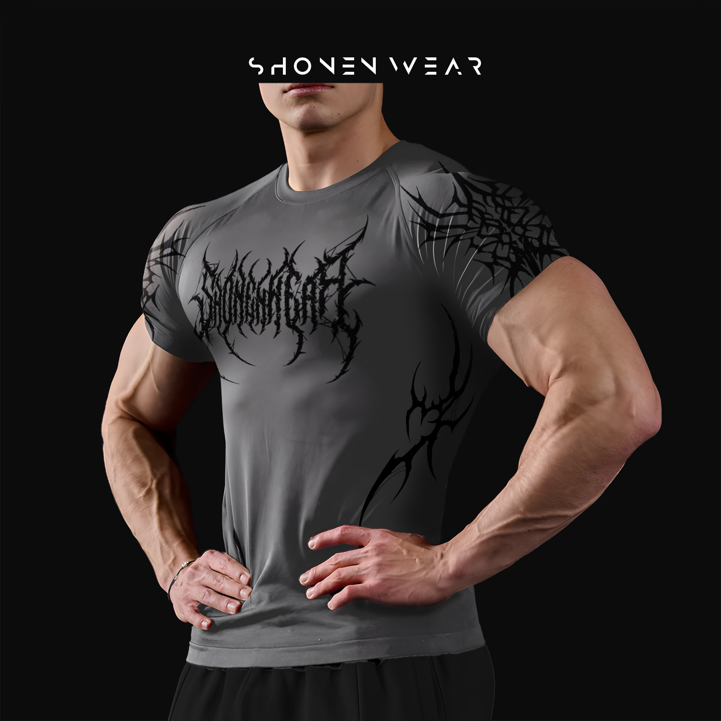 Compression shirt - Aggressive Desing / Grey Moonlight